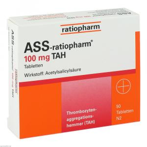 Ass Ratiopharm 100 Mg Tah Tabletten