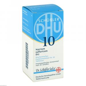 Biochemie Dhu 10 Natrium Sulfur.d 12 Tabletten
