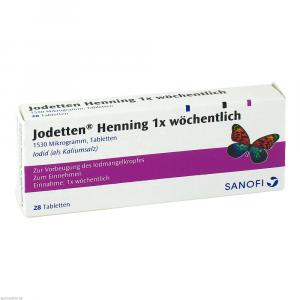 Jodetten Henning 1x Woechentlich Tabletten