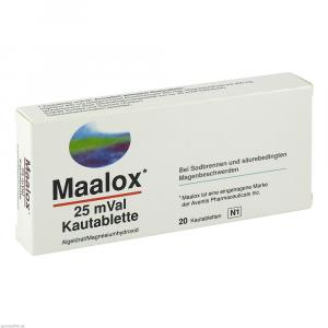 Maalox 25 Mval Kautabletten