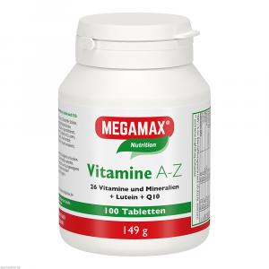 Megamax Vitamine A-z+q10+lutein Tabletten