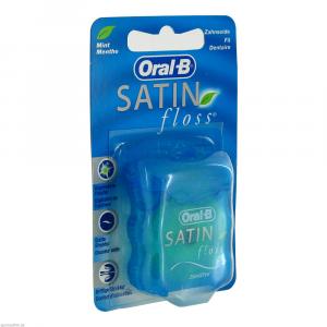 Oral B Zahnseide Satinfloss Blau Blisterkarte