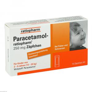 Paracetamol Ratiopharm 250 Mg Kleinkdr.-suppos.