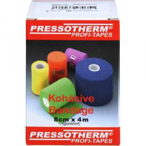 Pressotherm Kohaesive Bandage 8cmx4m Gruen