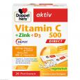DOPPELHERZ Vitamin C 500+Zink+D3 Depot DIRECT Pel.
