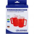 EINNEHMEBECHER m.2 Griffen+2 Deckel 4+12mm blau