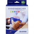 EINNEHMEBECHER m.2 Griffen+Deckel 4mm blau