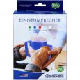 EINNEHMEBECHER m.Griff 2 Deckel 4+12 mm milchig