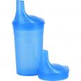 EINNEHMEBECHER o.Griff m.2 Deckel 4+12mm blau