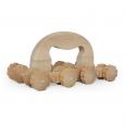 MASSAGEROLLER Holz m.Bügel+8 Achsen
