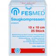 SAUGKOMPRESSEN unsteril FESMED 10x10 cm