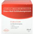 SCHLITZKOMPRESSEN Mull 5x5 cm steril 12fach