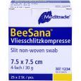 SCHLITZKOMPRESSEN Vlies 7,5x7,5 cm steril 4fach