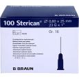 STERICAN Kanülen Luer-Lok 0,60x25 mm Gr.16 blau