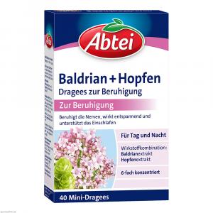 ABTEI Baldrian+Hopfen Dragees zur Beruhigung