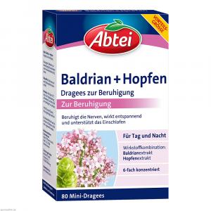 ABTEI Baldrian+Hopfen Dragees zur Beruhigung