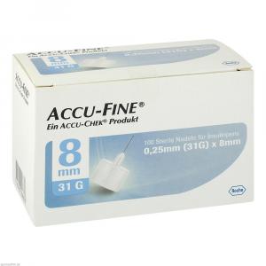 ACCU FINE sterile Nadeln f.Insulinpens 8 mm 31 G ACCU FINE sterile Nadeln f.Insulinpens 8 mm 31 G