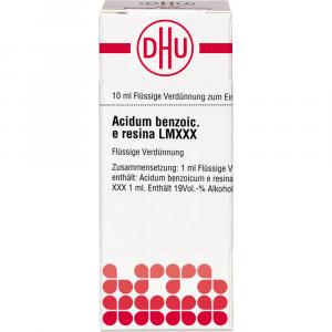 ACIDUM BENZOICUM e resina LM XXX Dilution Ind.Fert