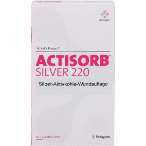 ACTISORB 220 Silver 10,5x19 cm steril Kompressen