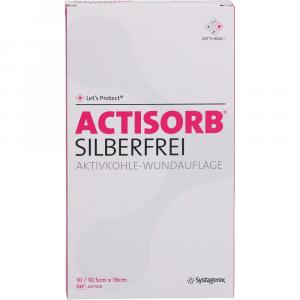 ACTISORB SILBERFREI 10,5x19 cm Aktivkohle