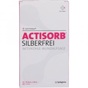 ACTISORB SILBERFREI 10,5x19 cm Aktivkohle