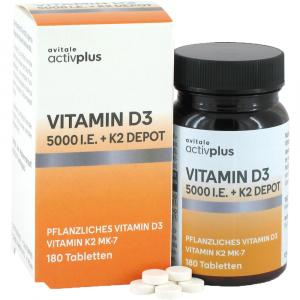 ACTIVPLUS Vitamin D3 5000 I.E.+K2 Depot Tabletten