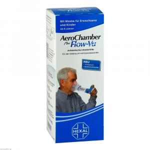 AEROCHAMBER m.Maske f.Erw.u.Kdr.ab 5 Jahre blau