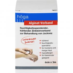 ALGINAT-Verband 6 cmx3 m kühlender Zinkleimverband