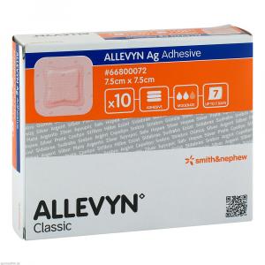 ALLEVYN Ag Adhesive 7,5x7,5 cm Wundverband
