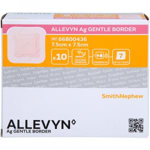 ALLEVYN Ag Gentle Border 7,5x7,5 cm Wundverband