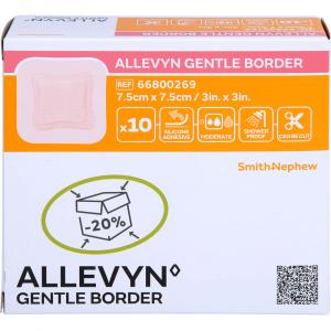 ALLEVYN Gentle Border 7,5x7,5 cm Schaumverb.