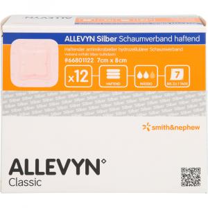 ALLEVYN Silber Schaumverb.7x8 cm haftend