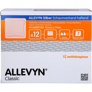 ALLEVYN Silber Schaumverb.9,5x11 cm haftend