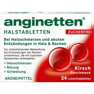 ANGINETTEN Halstabletten zuckerfrei Kirsche