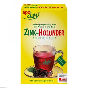 APODAY Holunder Vitamin C+Zink zuckerfrei Pulver