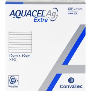AQUACEL Ag Extra 10x10 cm Kompressen