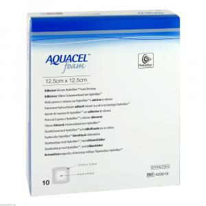AQUACEL Foam adhäsiv 12,5x12,5 cm Verband