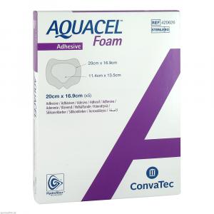 AQUACEL Foam adhäsiv Sakral 16,9x20 cm Verband