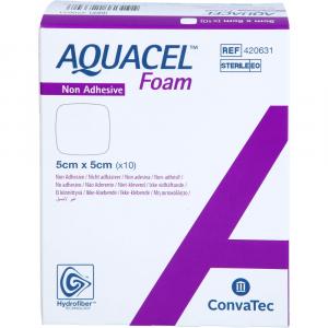 AQUACEL Foam nicht adhäsiv 5x5 cm Verband