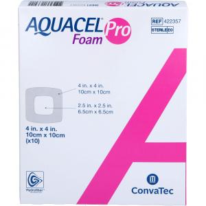 AQUACEL Foam Pro 10x10 cm Hydrofiber Schaumverband