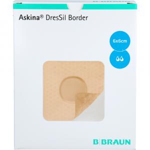 ASKINA DresSil Border Sil.Schaumst.V.6x6 cm
