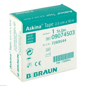 ASKINA Tape Pfl.unelast.2,5 cmx10 m weiß