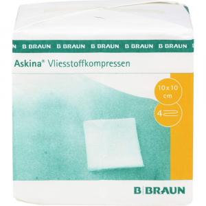 ASKINA Vliesstoffkompr.unsteril 10x10 cm 4fach