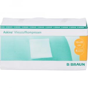 ASKINA Vliesstoffkompr.unsteril 10x20 cm 4fach