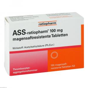 ASS-ratiopharm 100 mg magensaftres.Tabletten
