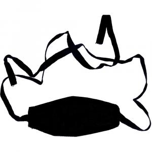 AUGENBINDE oval m.Bindeband schwarz