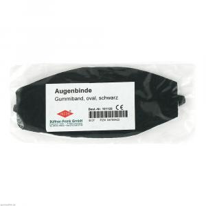 AUGENBINDE oval m.Gummiband schwarz