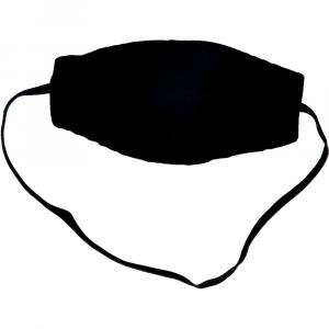 AUGENBINDE oval m.Gummiband schwarz