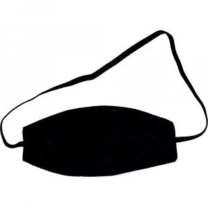 AUGENBINDE oval m.Gummiband schwarz