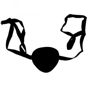 AUGENKLAPPE mit Bindeband schwarz 33000